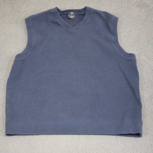 Nike Air Golf Vest Sweater Mens Size L Blue V-Neck Pullover Sleeveless Ribbed